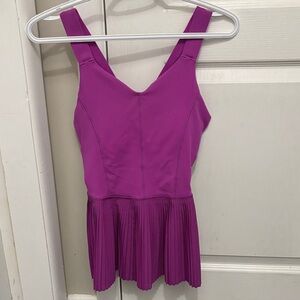 Lululemon Purple Pleated Sleeveless Top